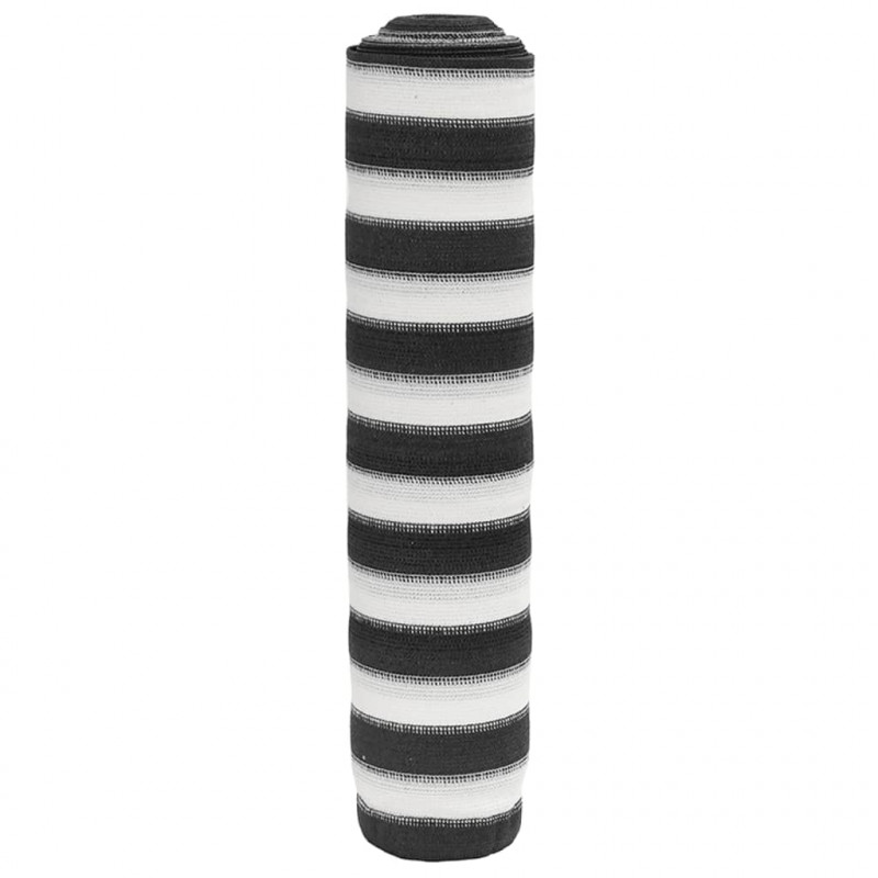 Siatka cieniująca, antracytowo-biała, 2x25 m, HDPE, 75 g/m²