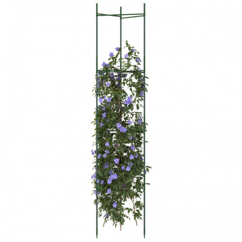 Podpórki na pomidory, 2 szt., 154 cm, stal i PP