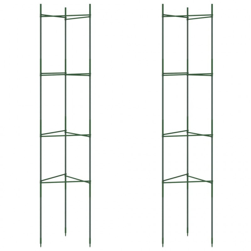 Podpórki na pomidory, 2 szt., 154 cm, stal i PP