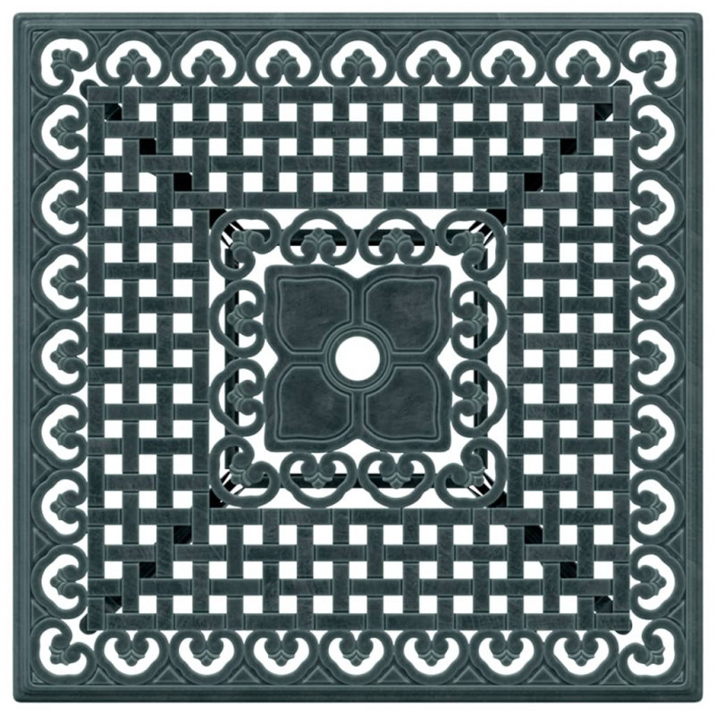 Stolik ogrodowy, zielony, 80x80x75 cm, odlewane aluminium