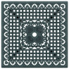 Stolik ogrodowy, zielony, 80x80x75 cm, odlewane aluminium