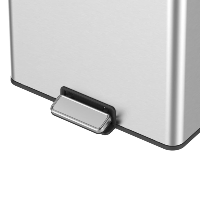 EKO Kosz na śmieci z pedałem Essential, 2x20 L, matowy srebrny