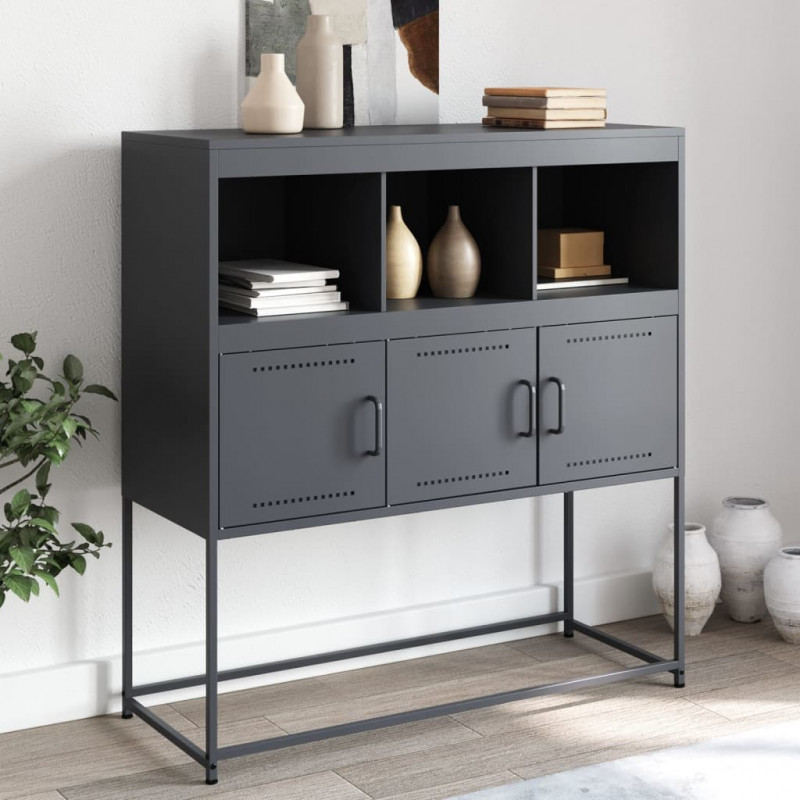Szafka, antracytowa, 100,5x39x107 cm, stal
