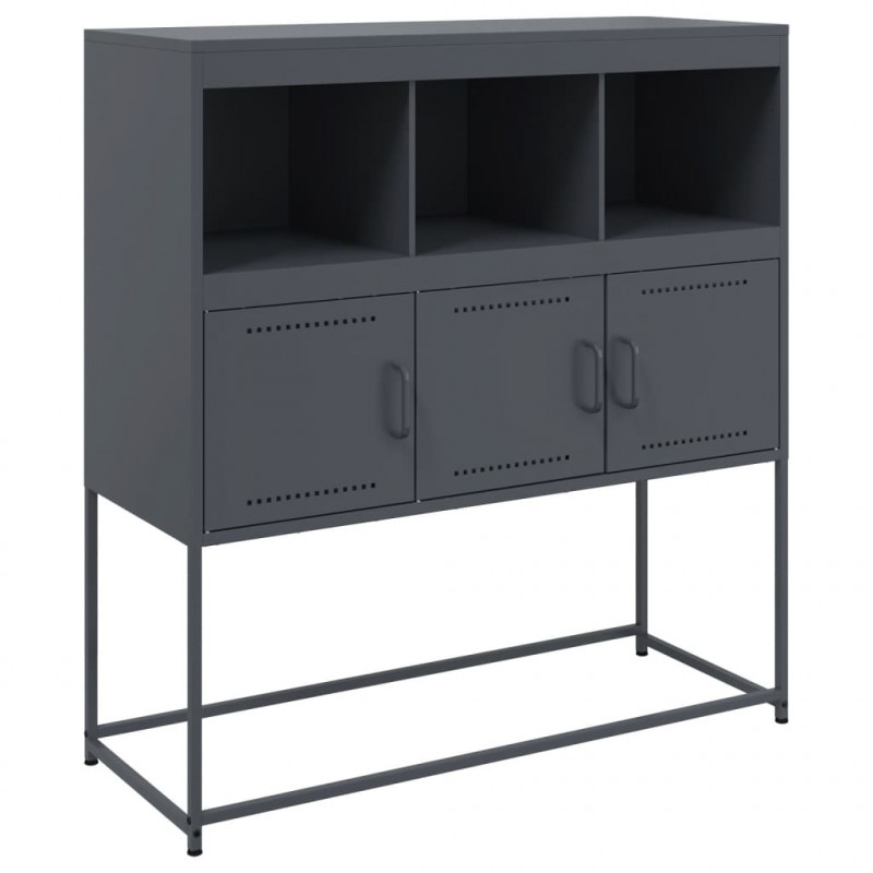 Szafka, antracytowa, 100,5x39x107 cm, stal