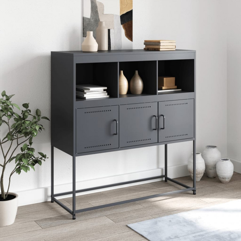 Szafka, antracytowa, 100,5x39x107 cm, stal