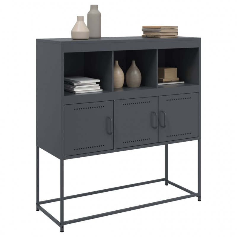 Szafka, antracytowa, 100,5x39x107 cm, stal