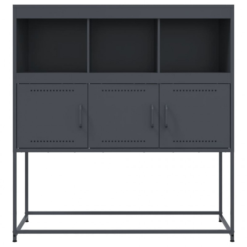 Szafka, antracytowa, 100,5x39x107 cm, stal