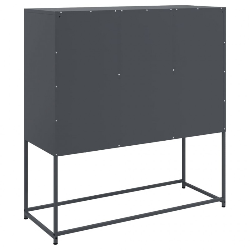 Szafka, antracytowa, 100,5x39x107 cm, stal