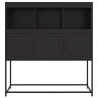 Szafka, czarna, 100,5x39x107 cm, stal