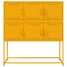 Szafka, musztardowa, 100,5x39x107 cm, stal