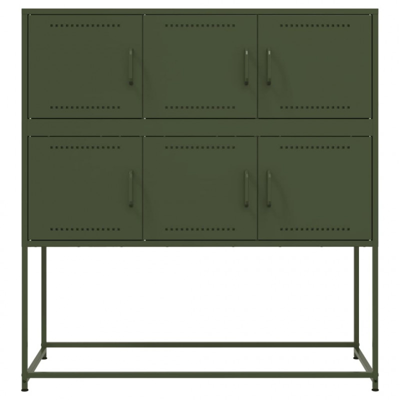 Szafka, oliwkowa, 100,5x39x107 cm, stal