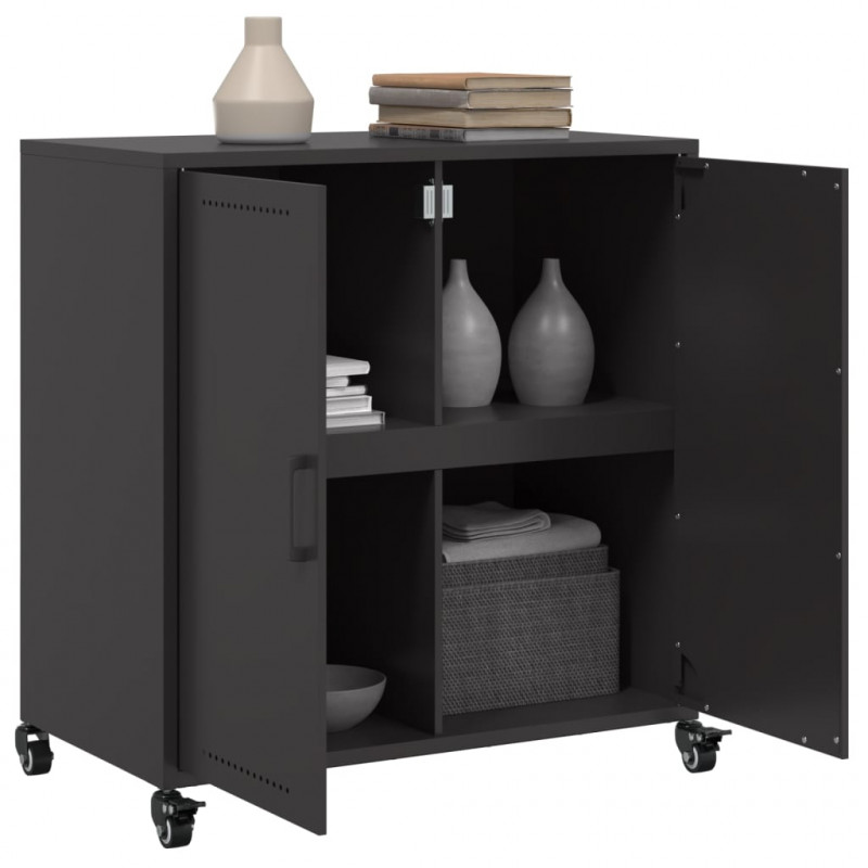Szafka, czarna, 68,5x39x72 cm, stal