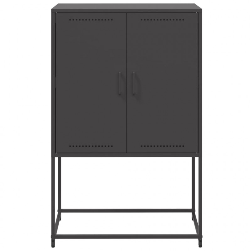 Szafka, czarna, 68,5x38,5x107 cm, stal