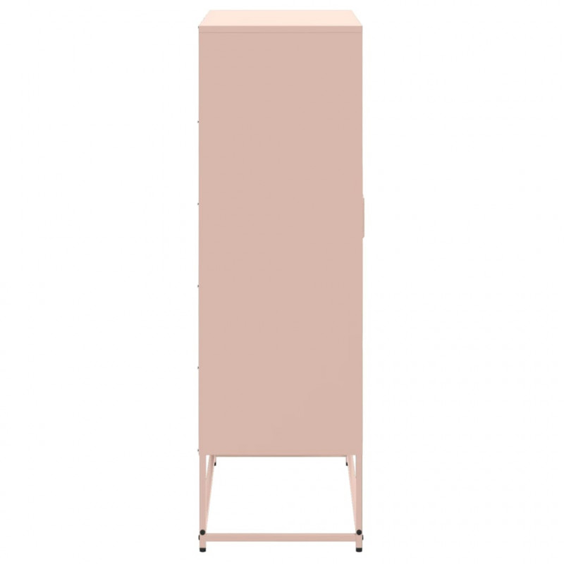 Szafka, różowa, 68,5x38,5x123,5 cm, stal