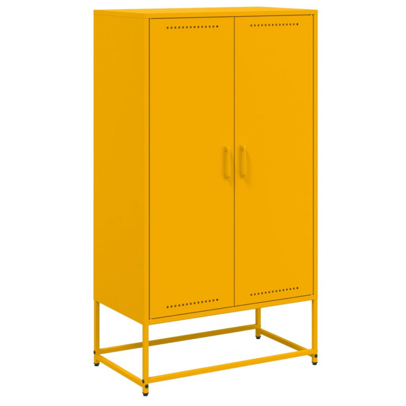 Szafka, musztardowa, 68,5x38,5x123,5 cm, stal