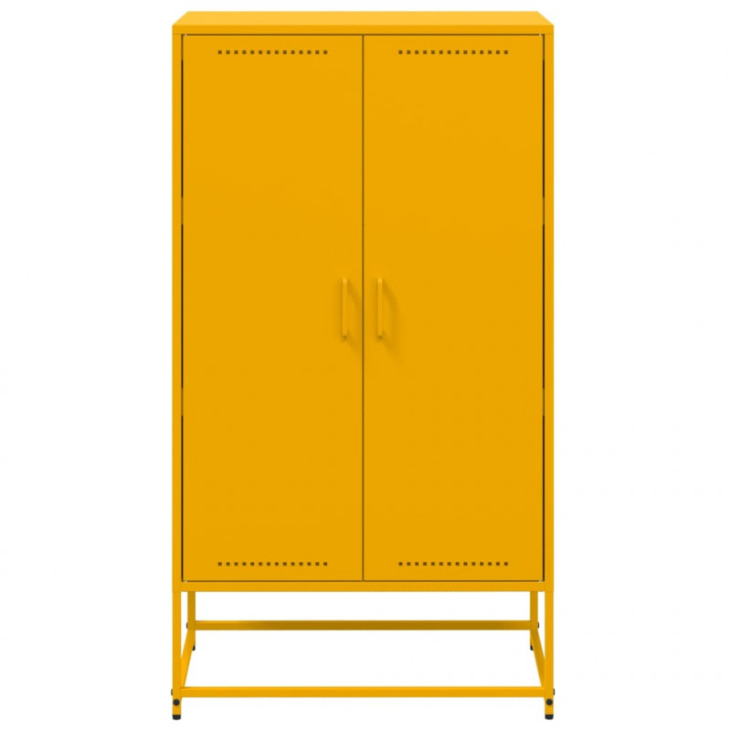 Szafka, musztardowa, 68,5x38,5x123,5 cm, stal