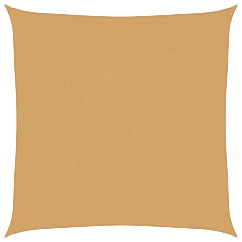 Żagiel przeciwsłoneczny, 160 g/m², piaskowy, 4x4 m, HDPE