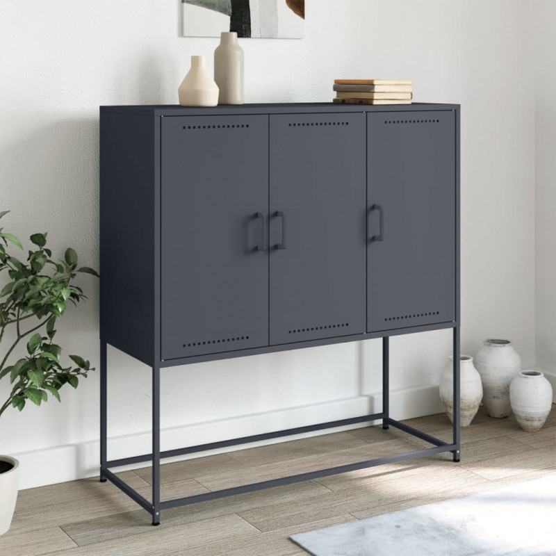 Szafka, antracytowa, 100,5x39x107 cm, stal