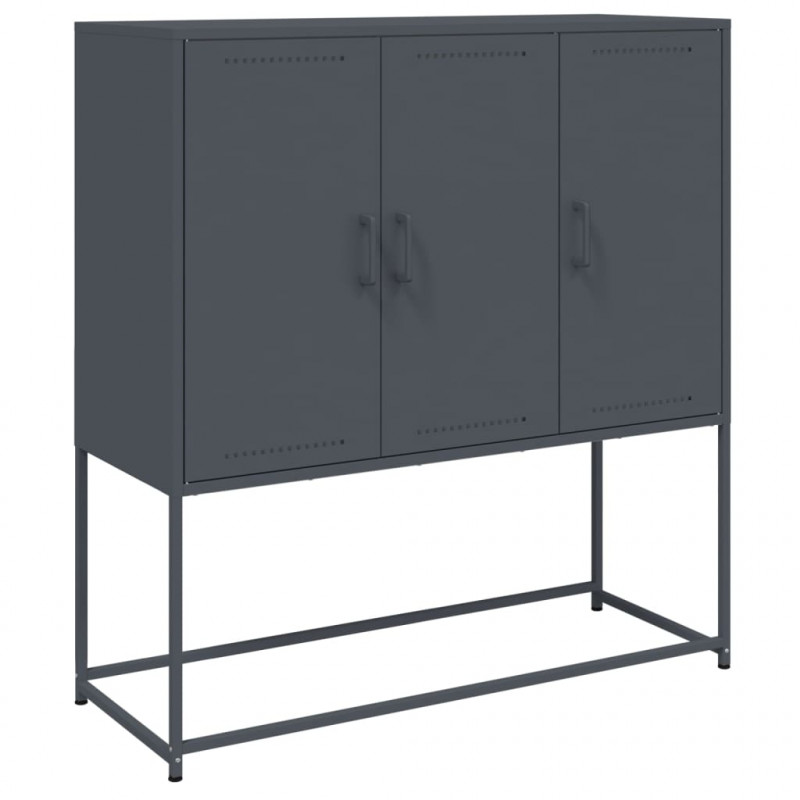Szafka, antracytowa, 100,5x39x107 cm, stal