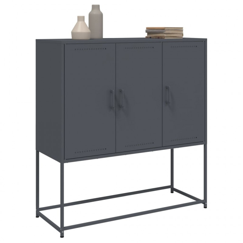 Szafka, antracytowa, 100,5x39x107 cm, stal