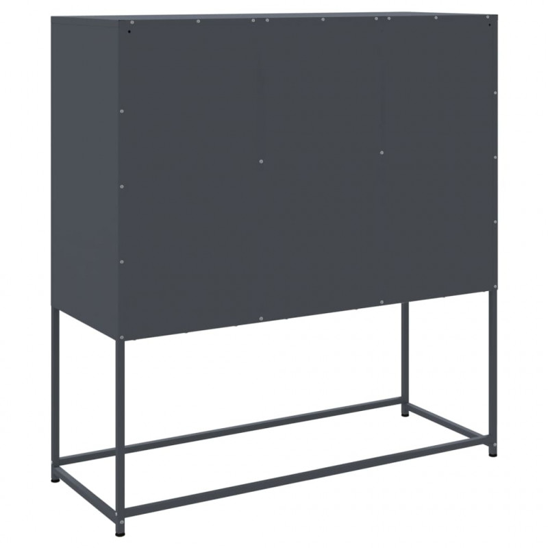 Szafka, antracytowa, 100,5x39x107 cm, stal