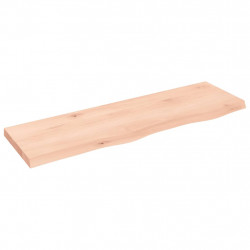 Półka, 100x30x(2-4) cm, surowe lite drewno dębowe