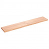 Półka, brązowa, 160x30x(2-4) cm, lakierowane lite drewno dębowe