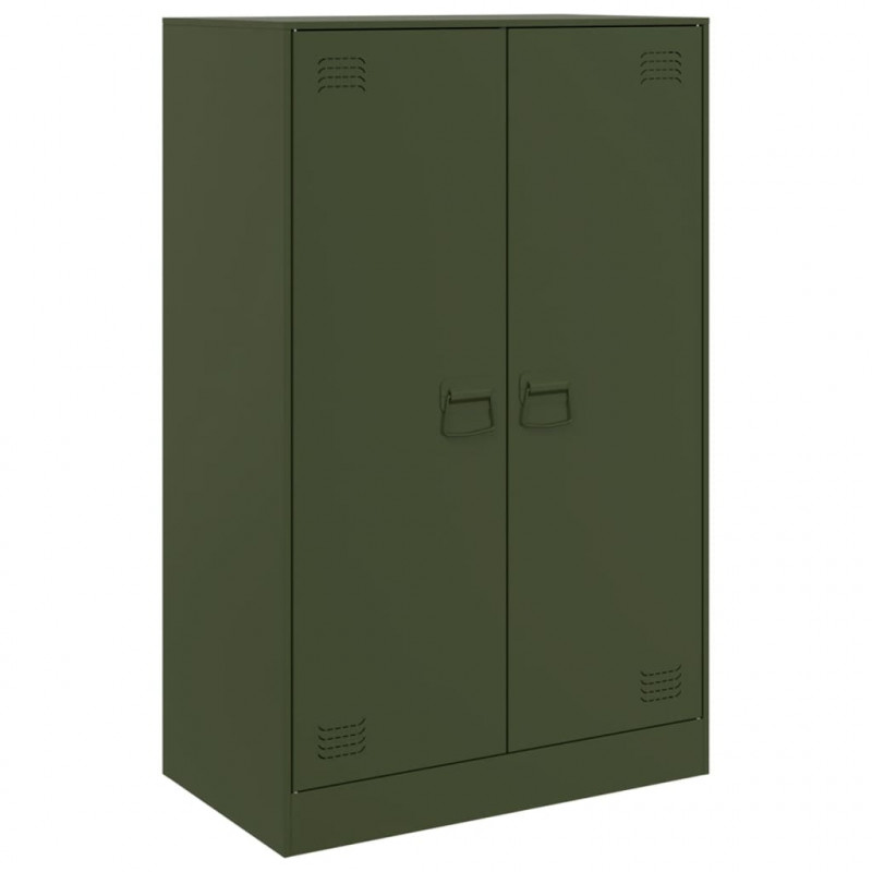 Szafka boczna, oliwkowa, 67x39x107 cm, stal