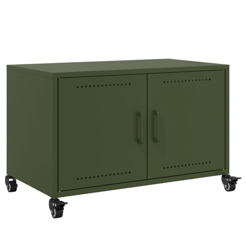 Szafka RTV, oliwkowa, 68x39x43,5 cm, stal