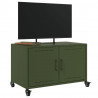 Szafka RTV, oliwkowa, 68x39x43,5 cm, stal