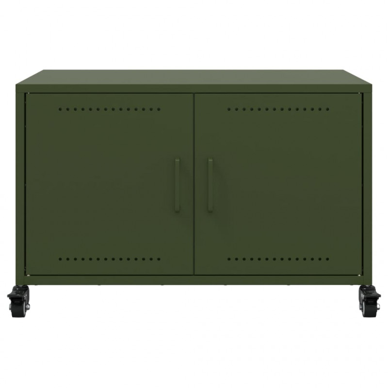 Szafka RTV, oliwkowa, 68x39x43,5 cm, stal