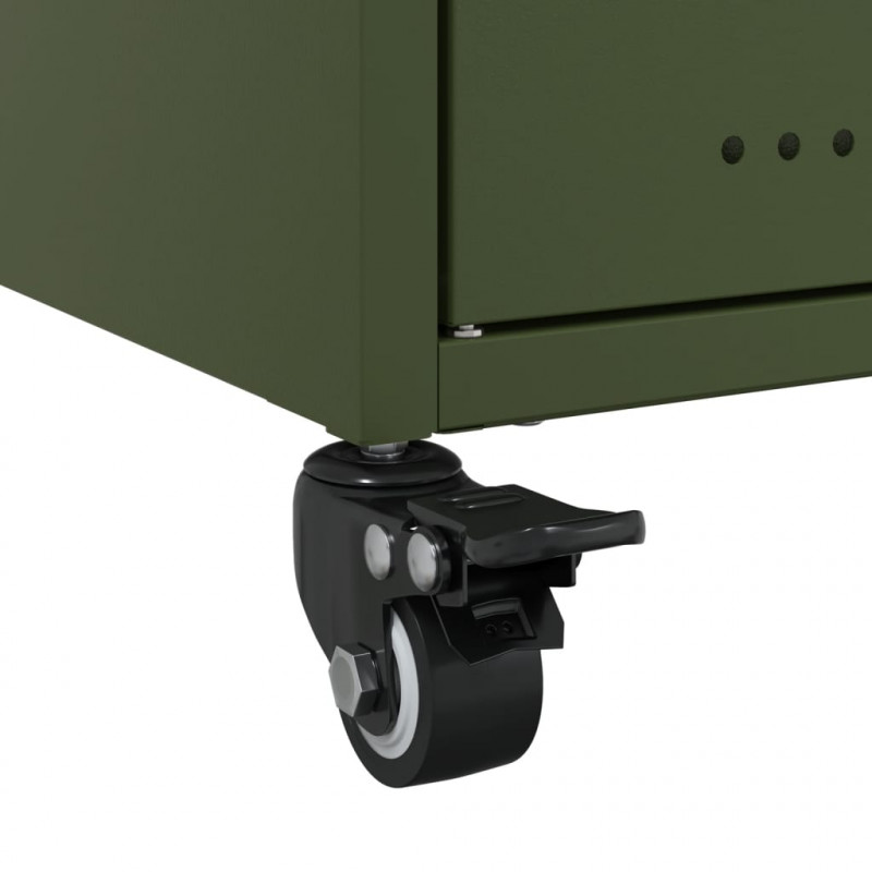 Szafka RTV, oliwkowa, 68x39x43,5 cm, stal