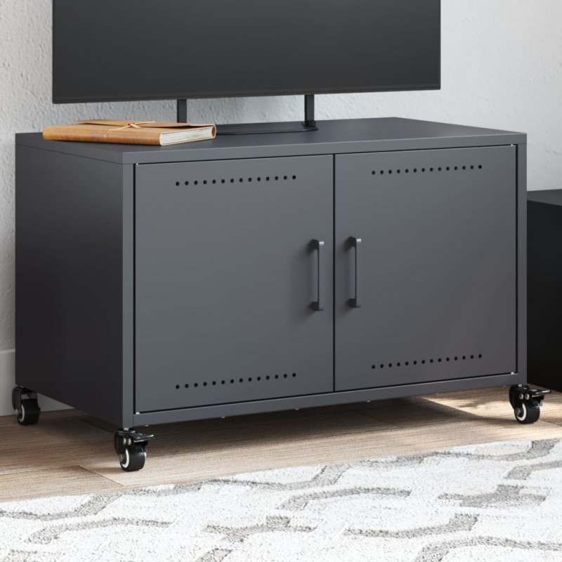 Szafka RTV, antracytowa, 68x39x43,5 cm, stal