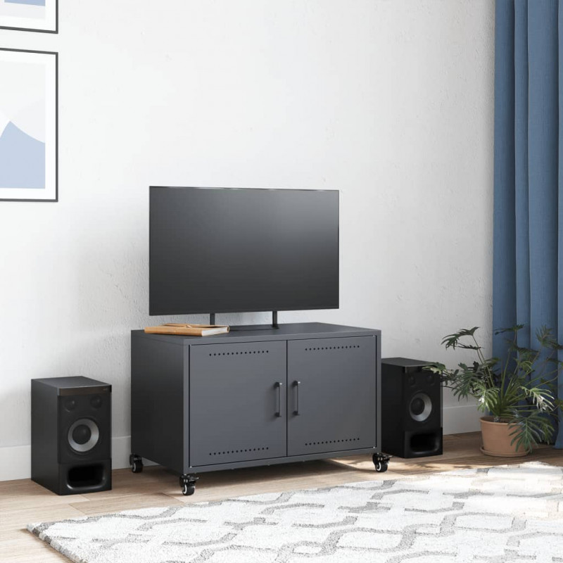 Szafka RTV, antracytowa, 68x39x43,5 cm, stal