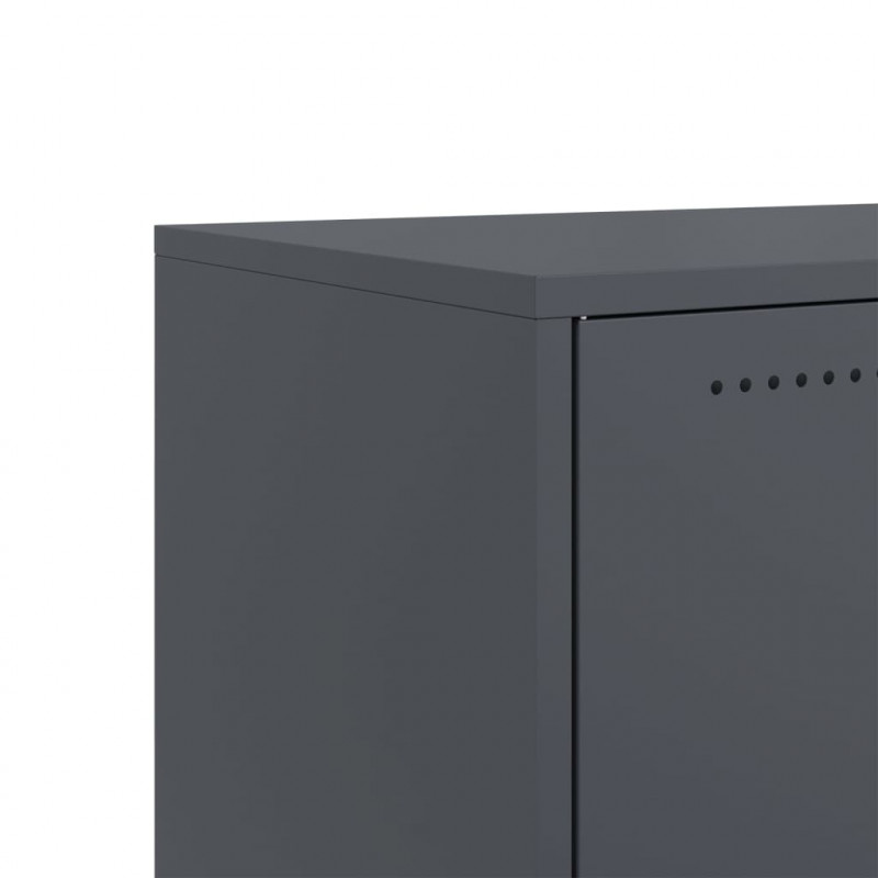 Szafka RTV, antracytowa, 68x39x43,5 cm, stal