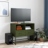 Szafka pod telewizor, oliwkowa, 68x39x60,5 cm, stalowa