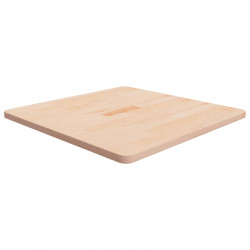 Kwadratowy blat do stolika, 70x70x2,5 cm, surowe drewno dębowe