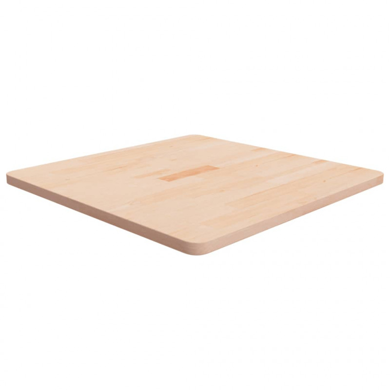 Kwadratowy blat do stolika, 70x70x2,5 cm, surowe drewno dębowe