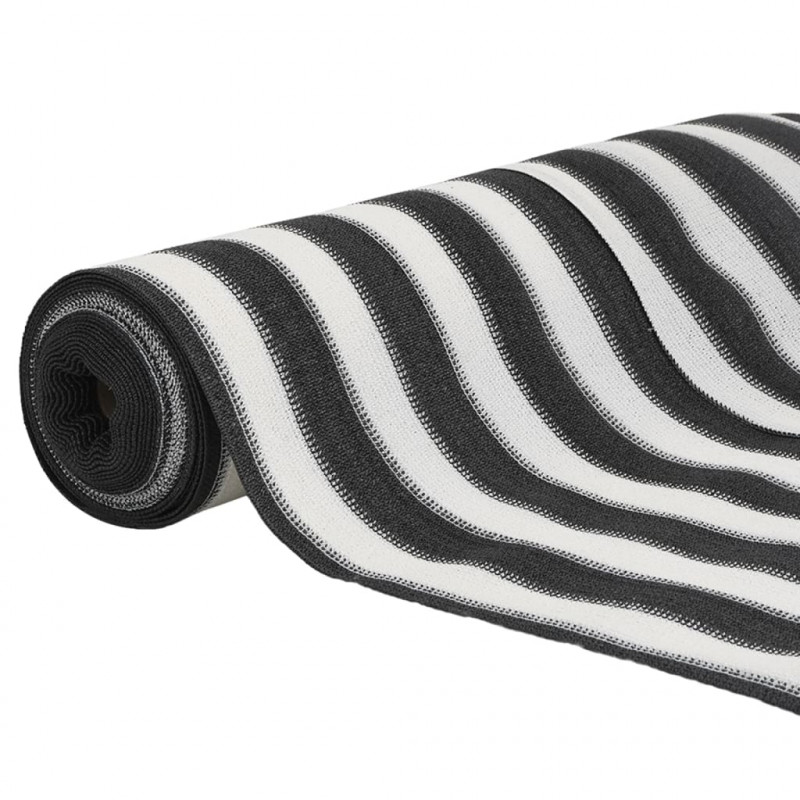 Siatka cieniująca, antracytowo-biała, 1,8x10 m, HDPE, 195 g/m²