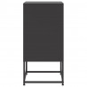 Szafki nocne, 2 szt., czarne, 36x39x78 cm, stal