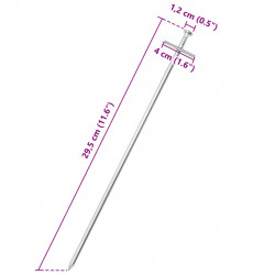 Śledzie do namiotu, 24 szt., 29,5 cm, Ø6 mm, stal galwanizowana