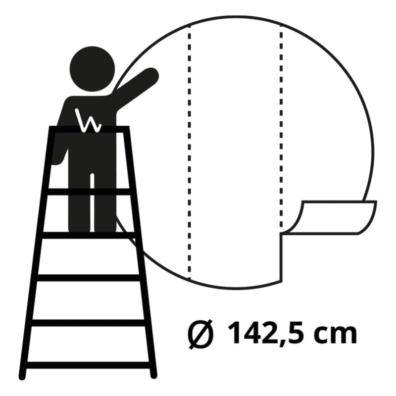 WallArt Okrągła fototapeta Umbrella Pines in Italy, 142,5 cm