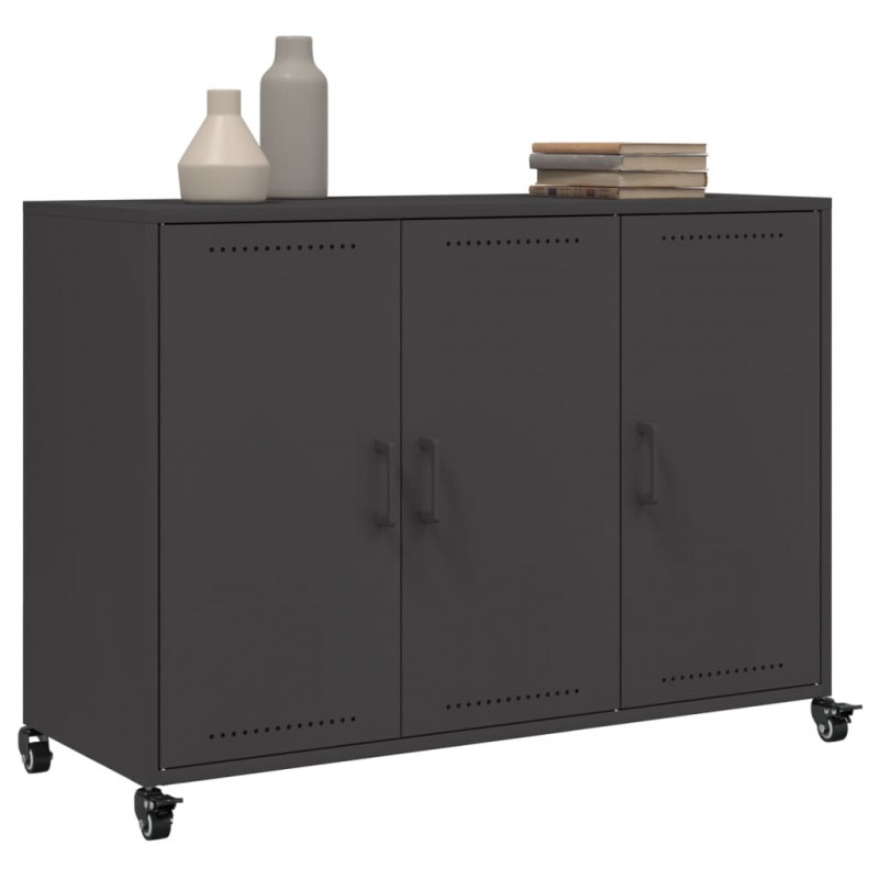 Szafka, czarna, 100,5x39x72 cm, stal
