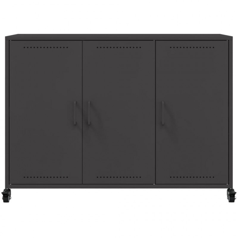 Szafka, czarna, 100,5x39x72 cm, stal