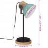 Lampa stołowa, 25 W, postarzany niebieski, 17x17x50 cm, E27