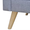 Sofa 2-osobowa, materiałowa, jasnoszara