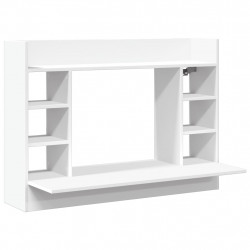 Biurko wiszące, białe, 105x48x75 cm, materiał drewnopochodny