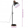 Lampa stojąca, 25 W, czarna, 30x30x100-150 cm, E27