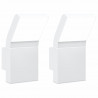 Kinkiety zewnętrzne LED, 2 szt., białe, odlewane aluminium