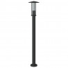 Lampa ogrodowa na słupku, czarna, 100 cm, stal nierdzewna